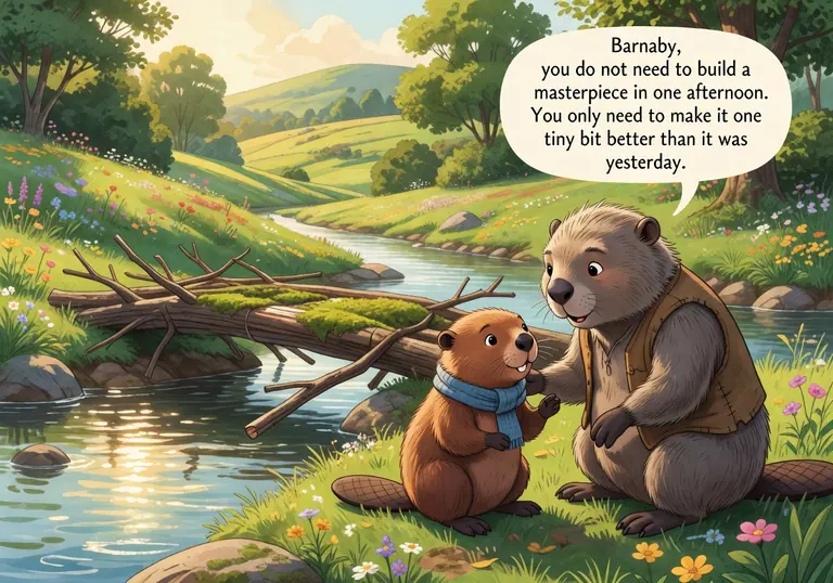 Illustration for Barnaby and the Bridge of a Thousand Sticks scene 1