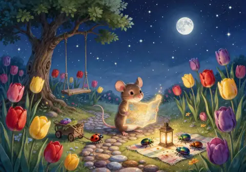 Illustration for Milo and the Moonbeam Map