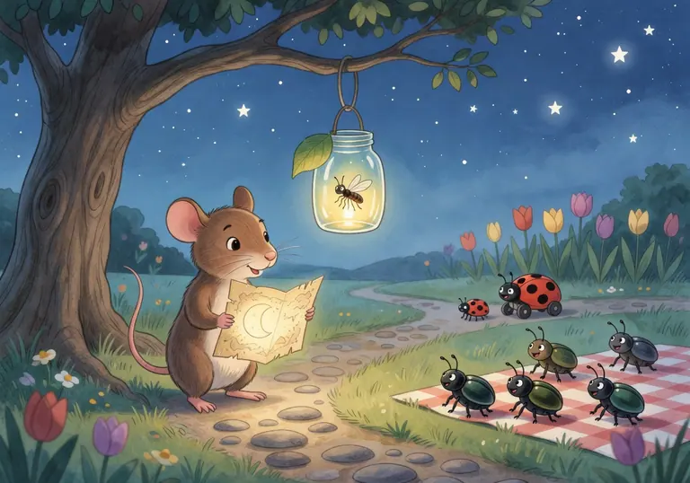 Illustration for Milo and the Moonbeam Map scene 2