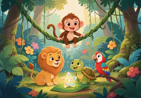 Illustration for Momo and the Shiny Star Fruit