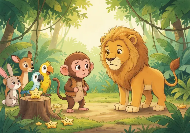 Illustration for Momo and the Shiny Star Fruit scene 1