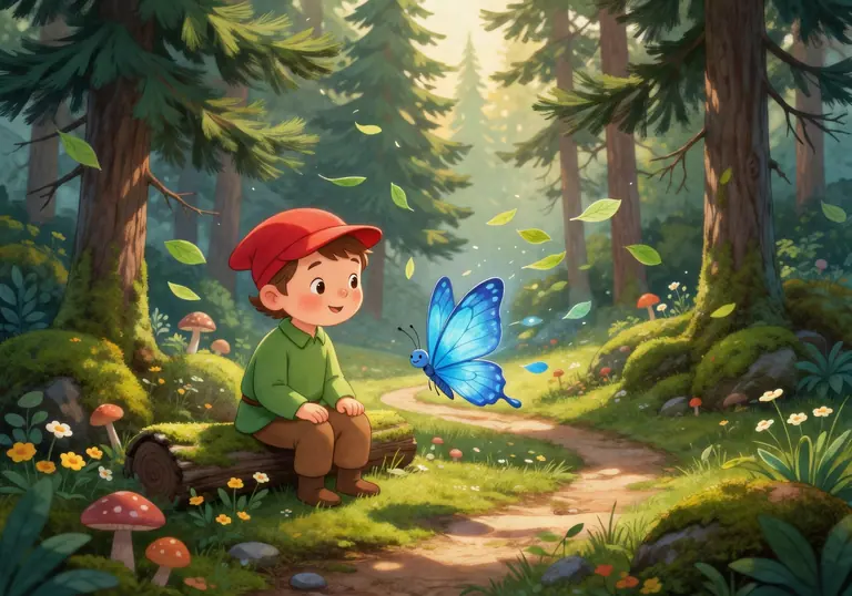 Illustration for Milo and the Lost Butterfly scene 2
